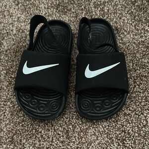 Nike Kids Black Slide Sandals